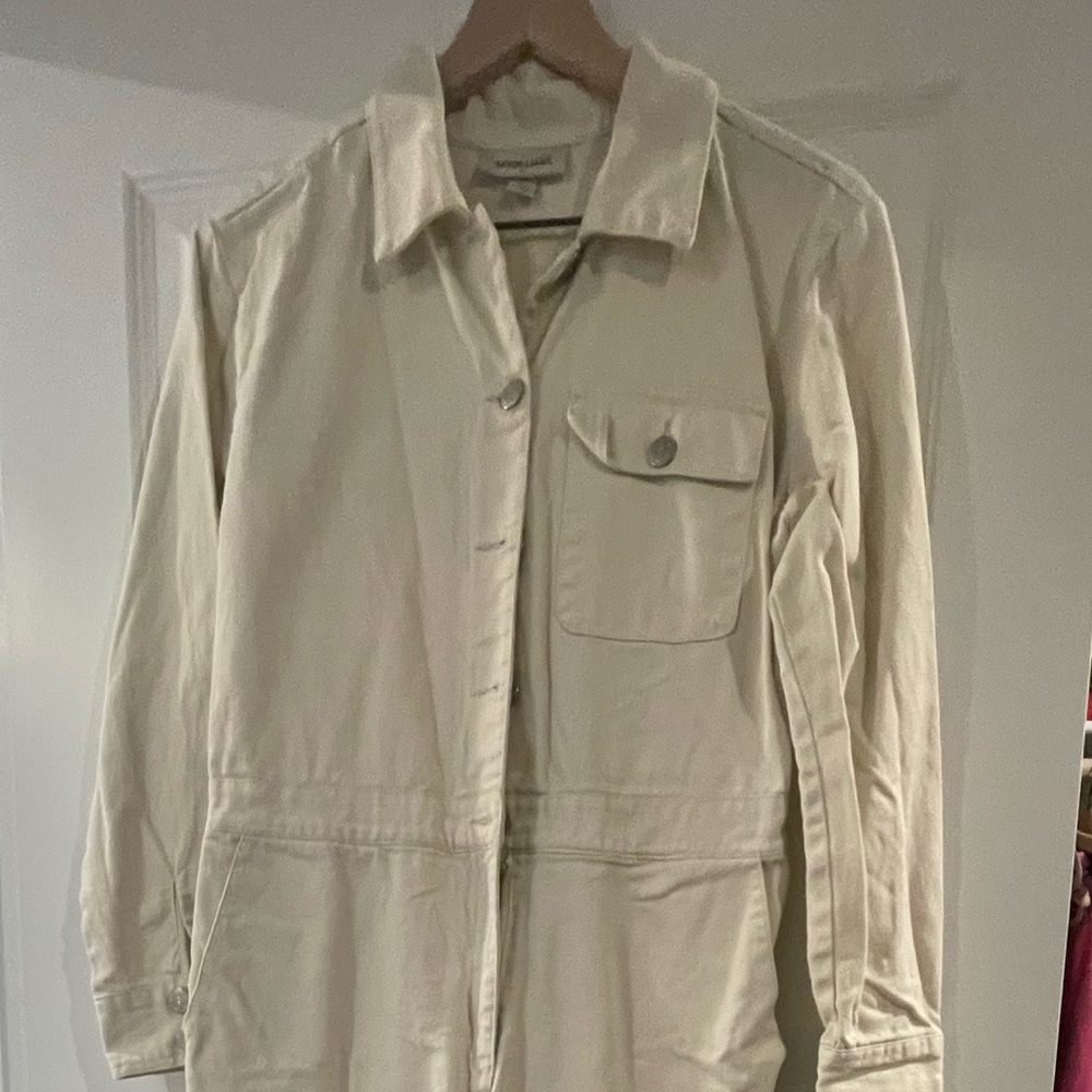 Sandy Liang Off-White Utility Jumpsuit